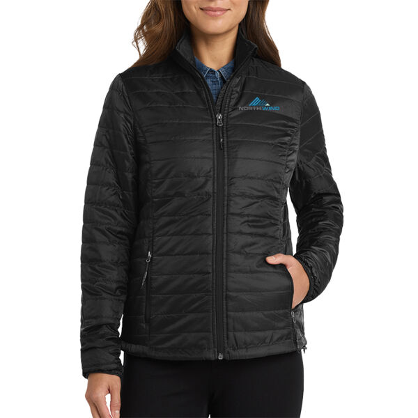 Embroidered  - Ladies Packable Puffy Jacket Thumbnail