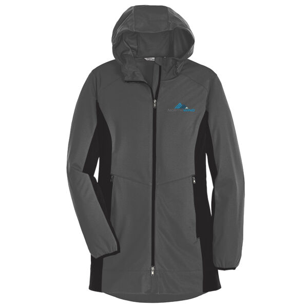 Embroidered  - Ladies Active Hooded Soft Shell Jacket Thumbnail