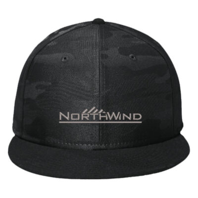 Embroidered  - Camo Flat Bill Snapback Cap Thumbnail
