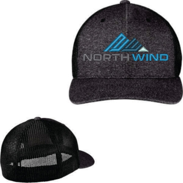 Embroidered  - Flexfit ® Melange Mesh Back Trucker Cap Thumbnail