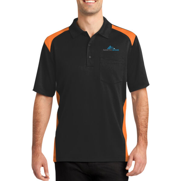 Embroidered  - Select Snag Proof Two Way Colorblock Pocket Polo Thumbnail