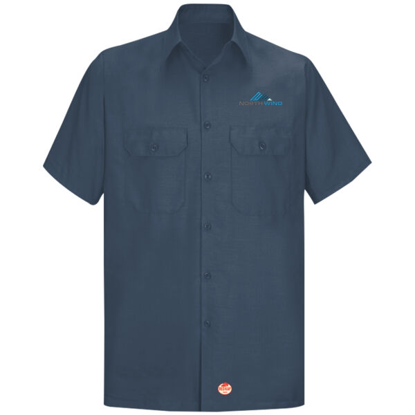 Embroidered  - Short Sleeve Solid Ripstop Shirt Thumbnail