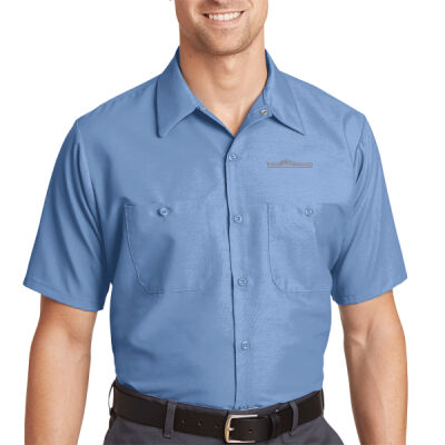 Embroidered  - Long Size, Short Sleeve Industrial Work Shirt Thumbnail