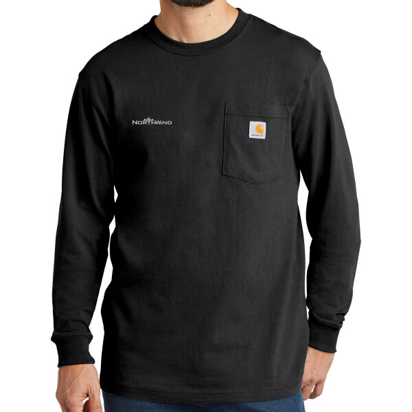 Printed  - Workwear Pocket Long Sleeve T Shirt Thumbnail
