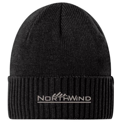 Embroidered  - Rib Knit Cuff Beanie Thumbnail