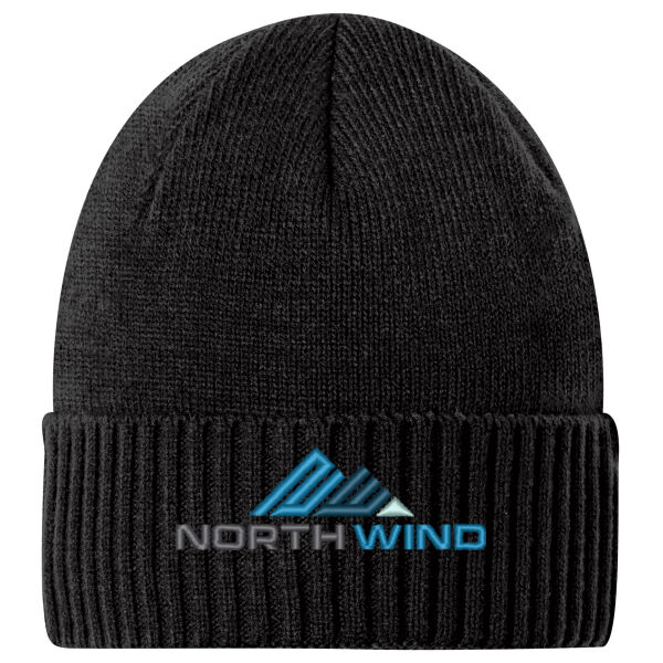 Embroidered  - Rib Knit Cuff Beanie Thumbnail