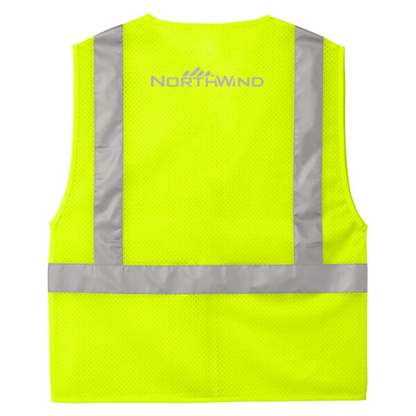 Printed Back - Ansi 107 Class 2 Mesh Zippered Vest Thumbnail