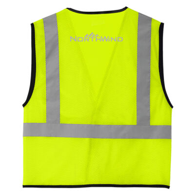 Printed Back - Ansi 107 Class 2 Economy Mesh One Pocket Vest (stock alert) Thumbnail