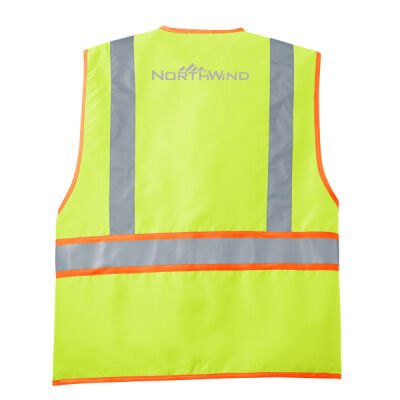 Printed Back - Ansi 107 Class 2 Dual Color Safety Vest Thumbnail