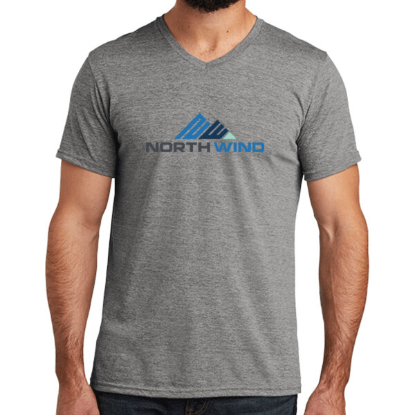 Full front print  - Unisex Tri Blend V Neck Tee Thumbnail