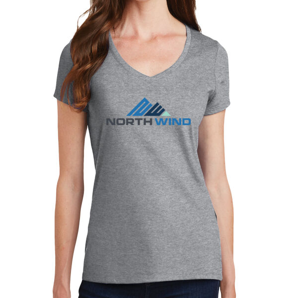 Full front print  - Ladies Fan Favorite V Neck Tee Thumbnail