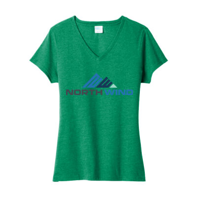 Full front print  - Ladies Fan Favorite ™ Blend V Neck Tee Thumbnail