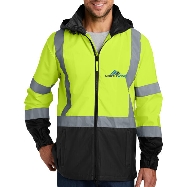 Printed Front/Back - Ansi 107 Class 3 Safety Windbreaker Thumbnail