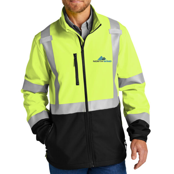 Printed Front/Back - Ansi 107 Class 3 Soft Shell Jacket Thumbnail