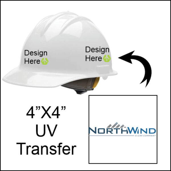 Custom  - Hard Hat UV Film Transfers 4" X 4" (6-Pack) Thumbnail