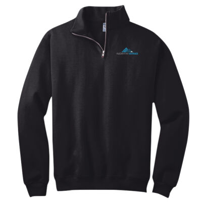Embroidered - NuBlend ® 1/4 Zip Cadet Collar Sweatshirt Thumbnail