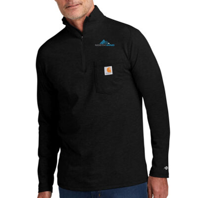 Embroidered - Force ® 1/4 Zip Long Sleeve T Shirt Thumbnail