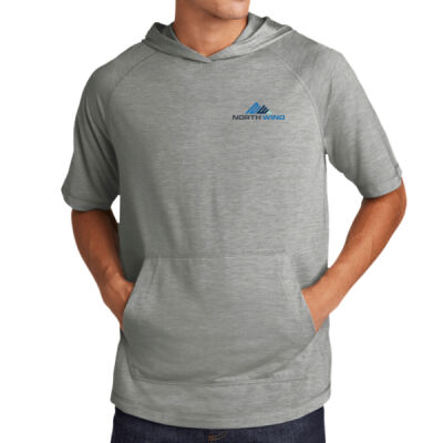 North Wind Printed - PosiCharge ® Tri Blend Wicking Short Sleeve Hoodie Thumbnail