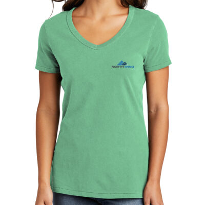 North Wind Printed - Ladies Beach Wash ® Garment Dyed V Neck Tee Thumbnail