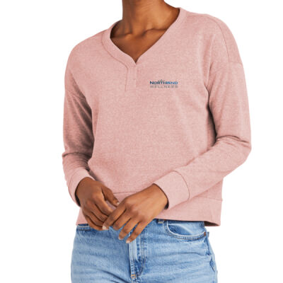 NWW - Women's Perfect Tri ® Fleece V Neck Sweatshirt Thumbnail
