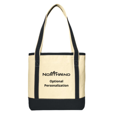 Printed Personalized - Medium Cotton Canvas Boat Tote Thumbnail