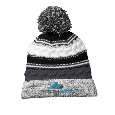 North Wind Embroidered - Pom Pom Team Beanie Thumbnail