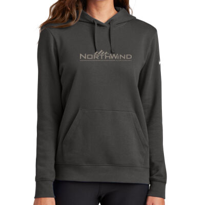 North Wind Printed - Ladies Club Fleece Sleeve Swoosh Pullover Hoodie Thumbnail
