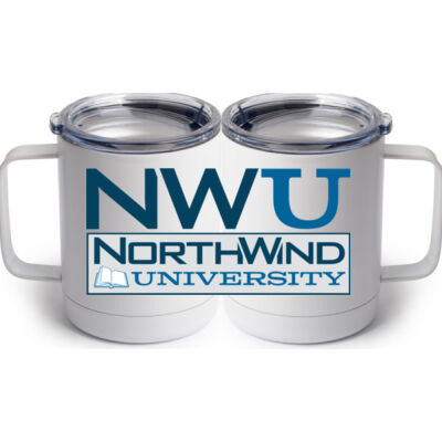 NWU  - 10 oz. White Stainless Steel Coffee Mug Thumbnail
