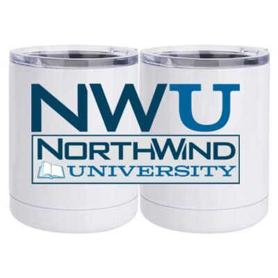 NWU  - 10 oz. White Stainless Steel Short Tumbler Thumbnail