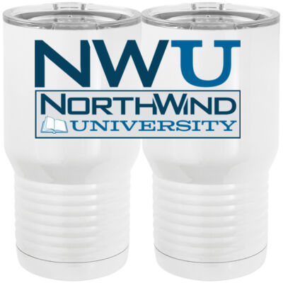 NWU  - 20 oz. Tall Stainless Steel Vacuum Insulated Tumbler White Thumbnail