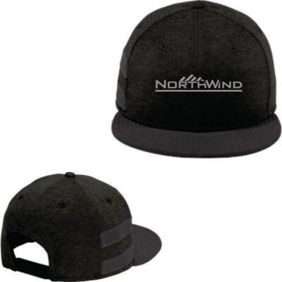 Embroidered  - Shadow Heather Striped Flat Bill Snapback Cap Thumbnail