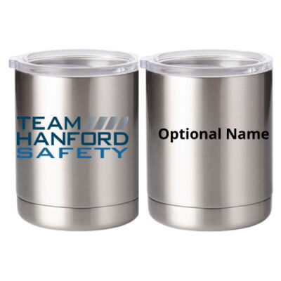 Personalized Team Hanford Safety Printed - 10 oz. Silver Stainless Steel Short Tumbler Thumbnail