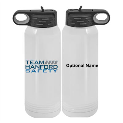 Personalized Team Hanford Safety Printed - Custom 30 oz. NO MIMINUM White Stainless Steel Vacuum Insulated Water Bottle Thumbnail
