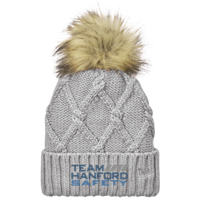 Team Hanford Safety Embroidered - Faux Fur Pom Beanie Thumbnail