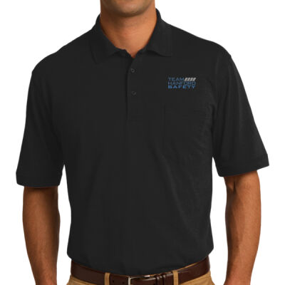 THS embroidered  - Core Blend Jersey Knit Pocket Polo (low stock alert) Thumbnail