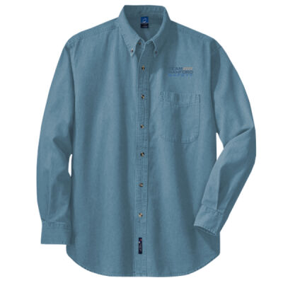 THS embroidered  - Long Sleeve Value Denim Shirt Thumbnail