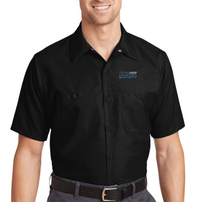 THS embroidered  - Short Sleeve Industrial Work Shirt Thumbnail