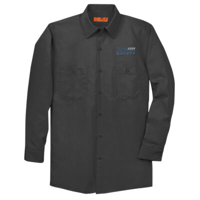 THS embroidered  - Long Size, Long Sleeve Industrial Work Shirt Thumbnail
