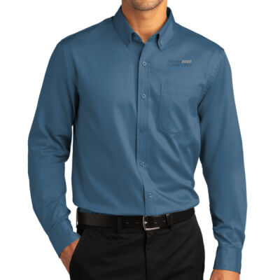 THS embroidered  - Long Sleeve SuperPro React ™ Twill Shirt Thumbnail