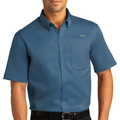 THS embroidered  - Short Sleeve SuperPro React Twill Shirt Thumbnail