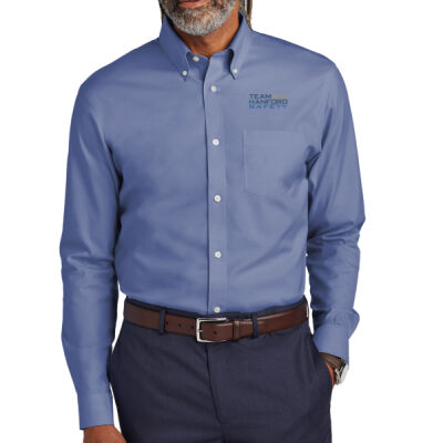 THS embroidered  - Wrinkle Free Stretch Pinpoint Shirt Thumbnail
