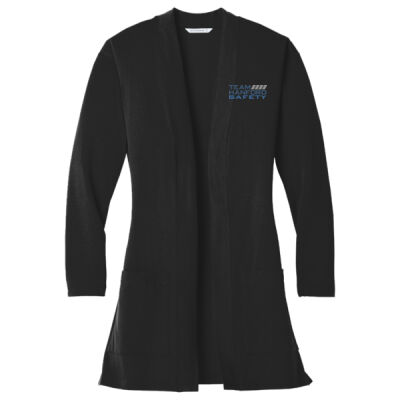 THS embroidered  - Ladies Concept Long Pocket Cardigan Thumbnail
