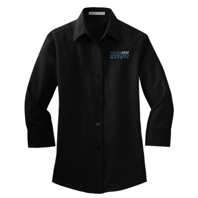 THS embroidered  - Ladies 3/4 Sleeve Easy Care Shirt Thumbnail