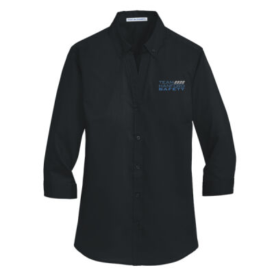THS embroidered  - Ladies 3/4 Sleeve SuperPro Twill Shirt Thumbnail