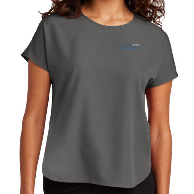 THS embroidered  - Women's Stretch Crepe Crew Thumbnail
