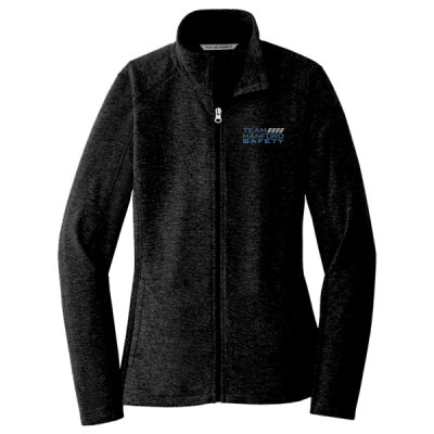 THS embroidered  - Ladies Heather Microfleece Full Zip Jacket Thumbnail
