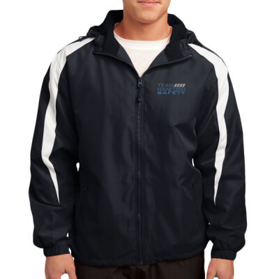 THS embroidered  - Fleece Lined Colorblock Jacket Thumbnail