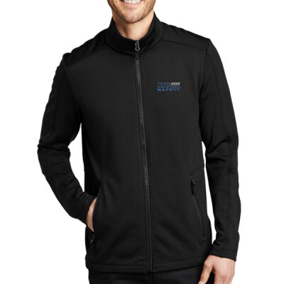 THS embroidered  - Grid Fleece Jacket Thumbnail