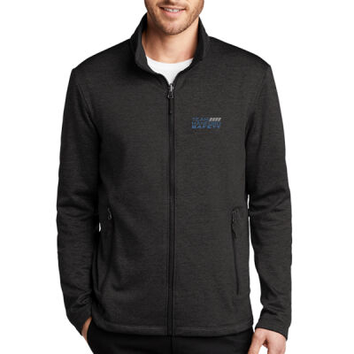 THS embroidered  - Collective Striated Fleece Jacket Thumbnail