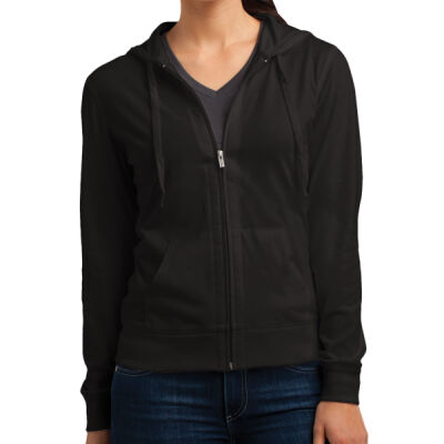 THS embroidered  - Women's Fitted Jersey Full Zip Hoodie Thumbnail
